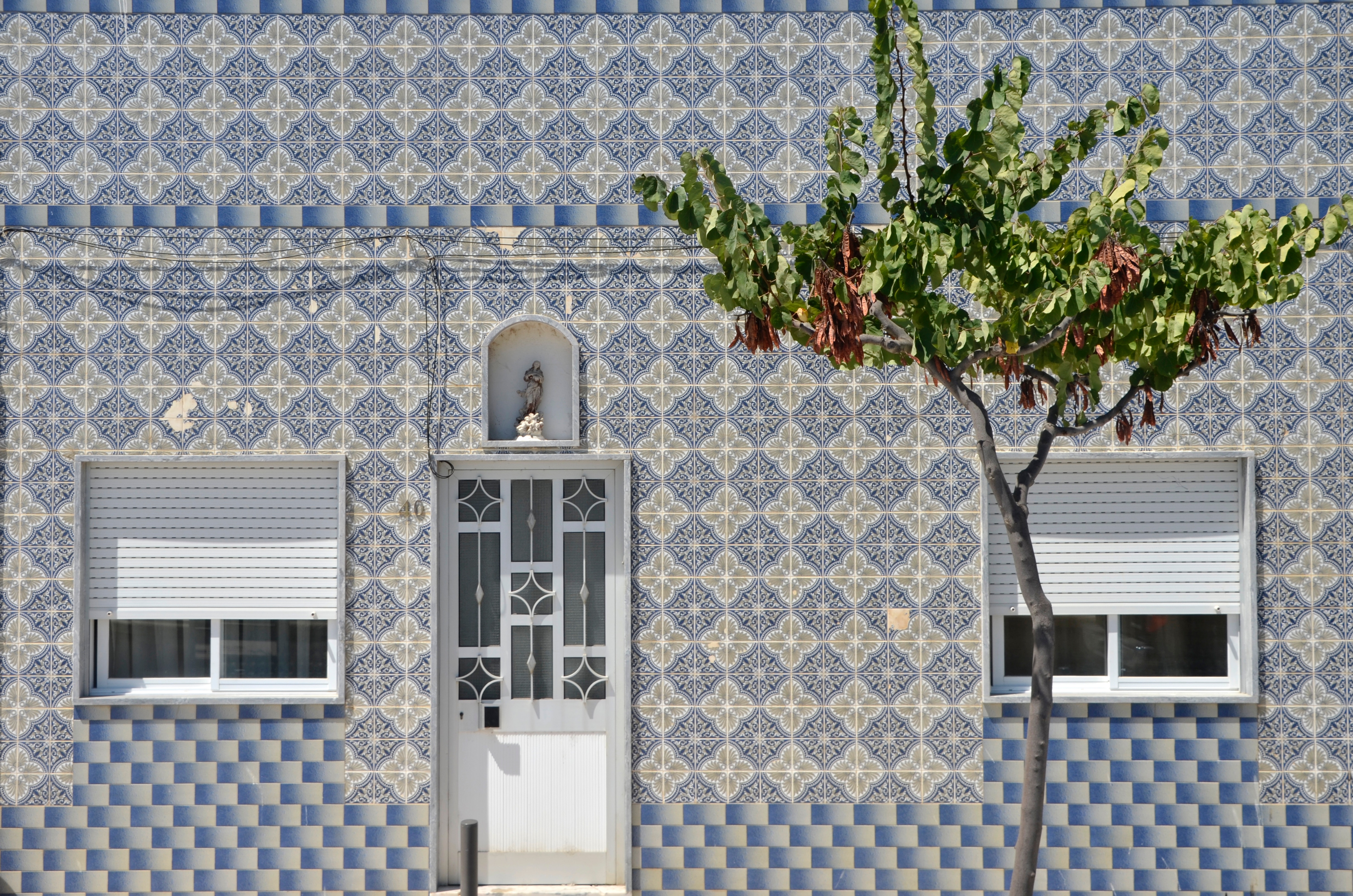 Vintage encaustic wall tiles