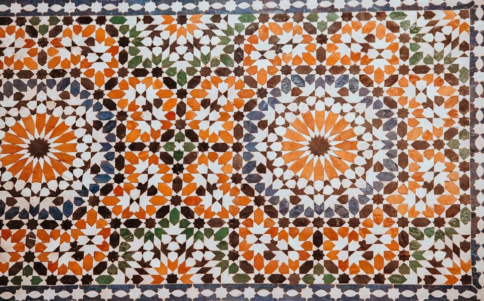 Decorative mosaic floor