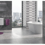 Concrete bathroom tiles