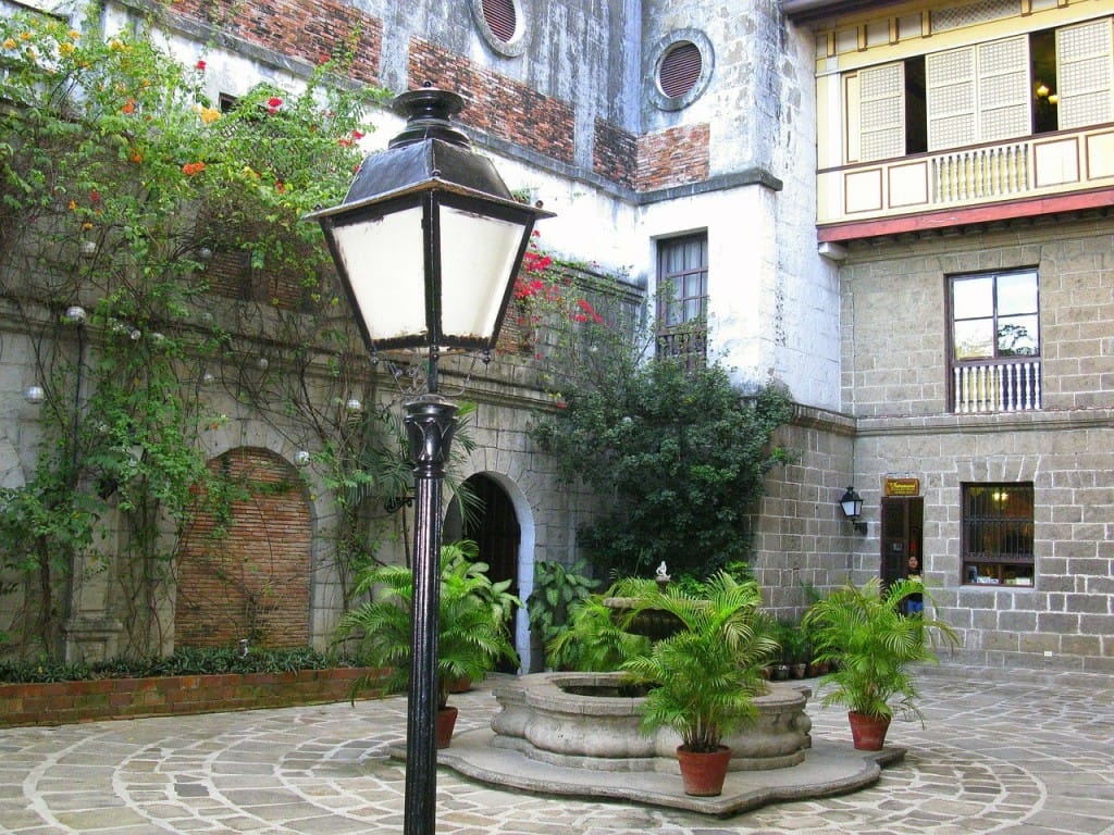 stone courtyard