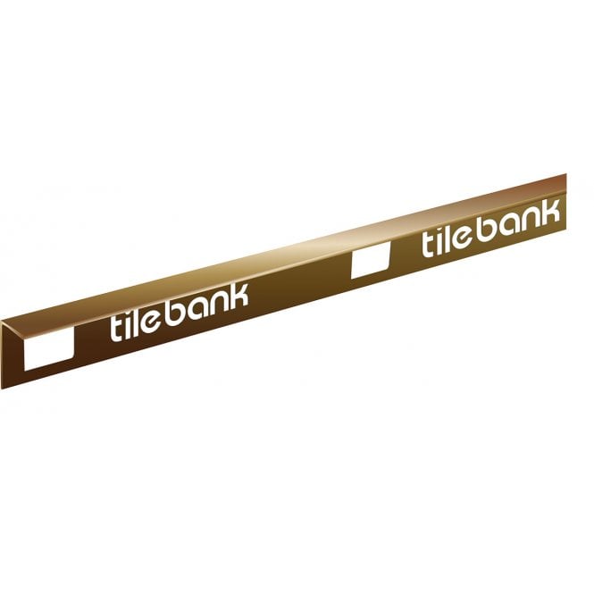 12mm Bright Brass Tile Trim 2.5m