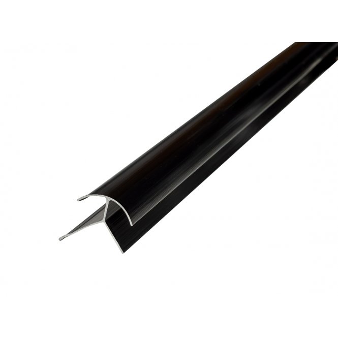 2.5mm Black External Corner Shower Panel Trim 3m