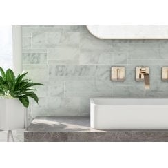 3D Convec Carrara White 10cm x 40cm Marble Tile