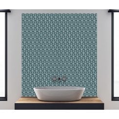 3D Gloss Teal 30.5cm x 26.5cm Mosaic