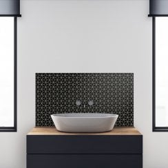 3D Matt Black 30.5cm x 26.6cm (4.8cm x 4.8cm) Mosaic Tile