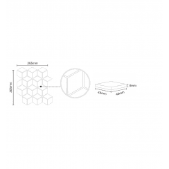 3D Staturio Matt 30.5cm x 26.5cm Mosaic Tile