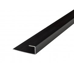 4mm Matt Black End Cap Shower Panel Trim 3m