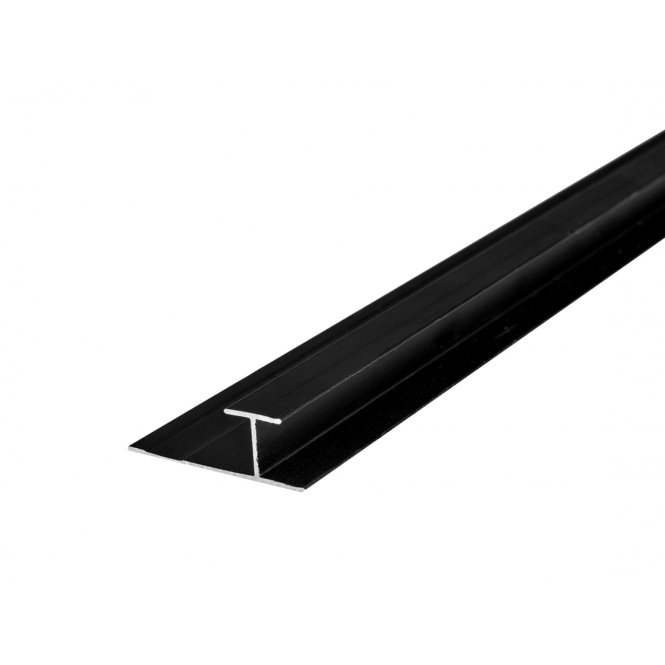 4mm Matt Black H Joint Shower Panel Trim 3m