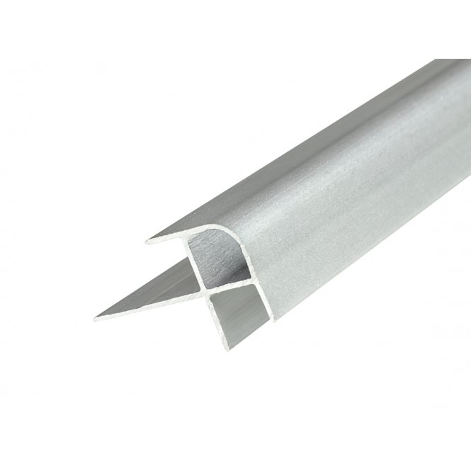 4mm Matt Silver External Corner Shower Panel Trim 3m