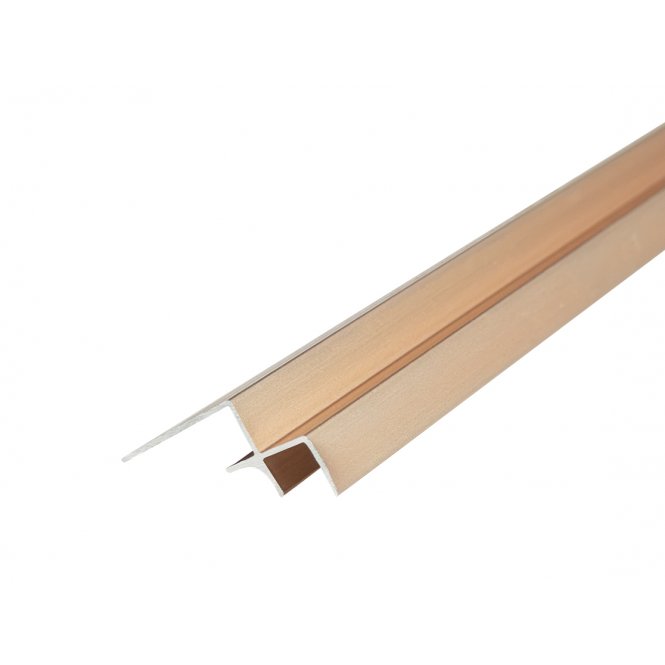4mm Rose Gold Internal Corner Shower Panel Trim 3m