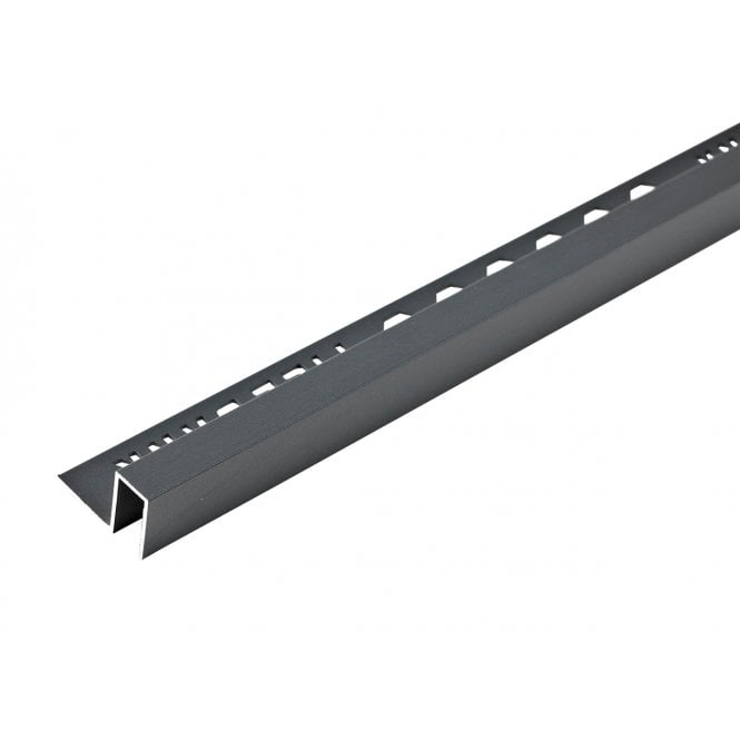 8mm Anthracite Grey Box Tile Trim 2.5m