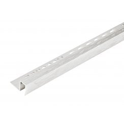 8mm Box Trim Brushed Silver Tile Trim 2.5m