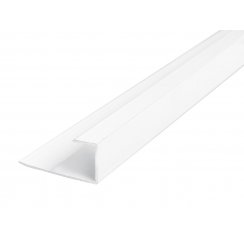 8mm Gloss White End Cap Shower Panel Trim 3m