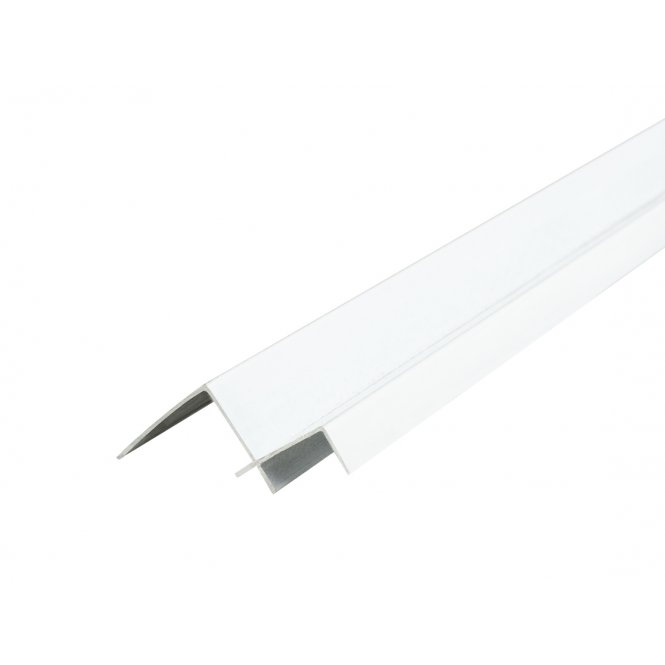 8mm Gloss White Internal Corner Shower Panel Trim 3m