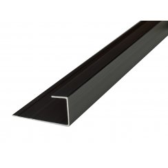 8mm Matt Black End Cap Shower Panel Trim 3m