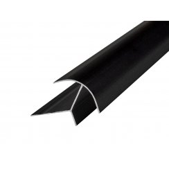 8mm Matt Black External Corner Shower Panel Trim 3m