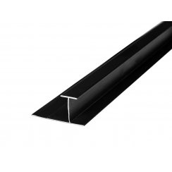 8mm Matt Black H Joint Shower Panel Trim 3m
