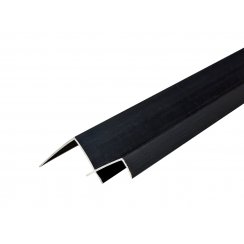 8mm Matt Black Internal Corner Shower Panel Trim 3m
