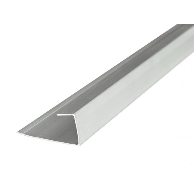 8mm Matt Silver End Cap Shower Panel Trim 3m