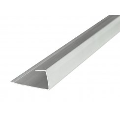 8mm Matt Silver End Cap Shower Panel Trim 3m