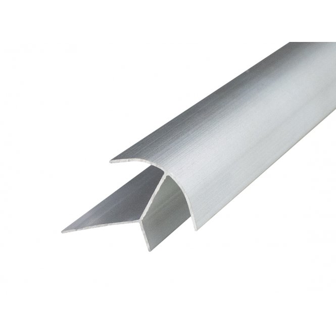 8mm Matt Silver External Corner Shower Panel Trim 3m