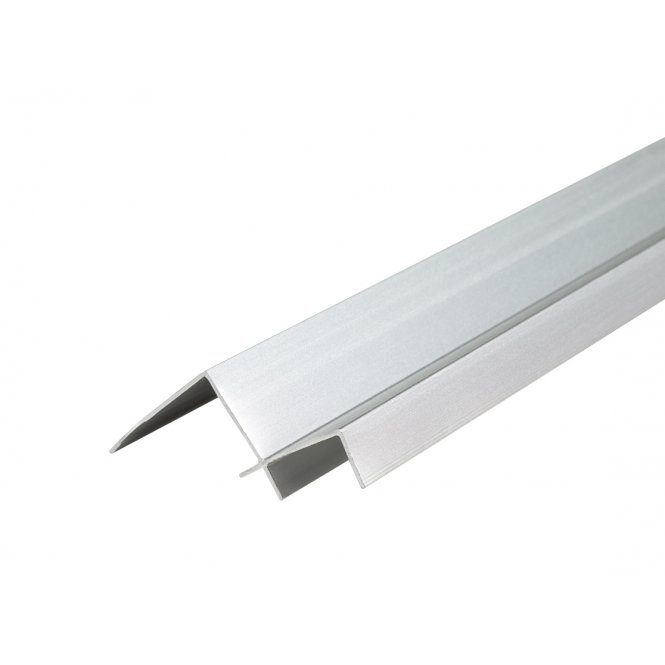 8mm Matt Silver Internal Corner Shower Panel Trim 3m