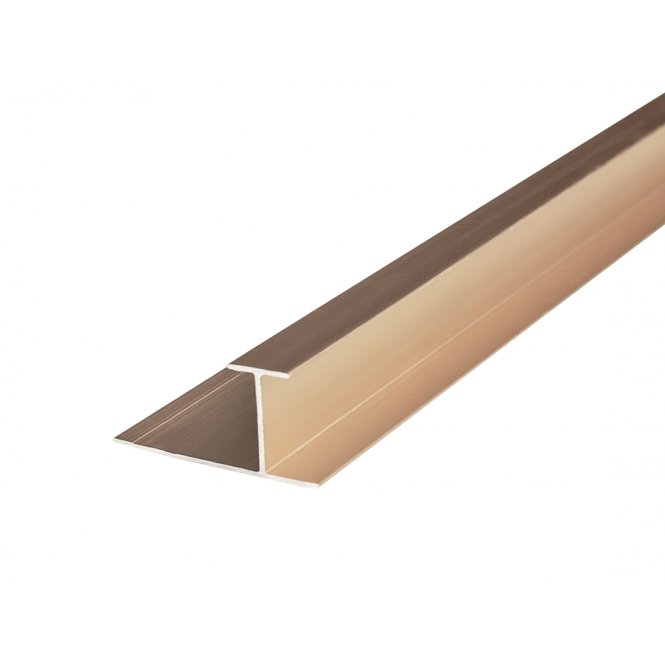 8mm Rose Gold H Joint Shower Panel Trim 3m