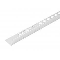 8mm Square Edge Bright Silver Tile Trim 2.5m