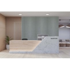 Acoustic Groove Grey Felt Panel 240cm x 60cm