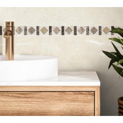 Adria Cream Beige 5cm x 30cm Wall & Floor Border Tile