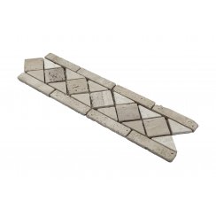 Adria Cream Beige Stone 10cm x 30cm Wall & Floor Border Tile