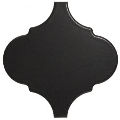 Alhambra Black Matt 12cm x 12cm Wall Tile