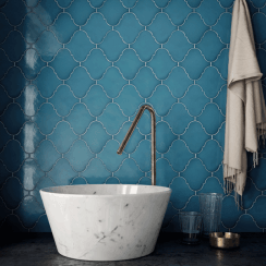 Alhambra Electric Blue Gloss 12cm x 12cm Wall Tile