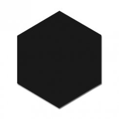 Allegory Hexagon Black 17.5cm x 20cm Wall and Floor Tile