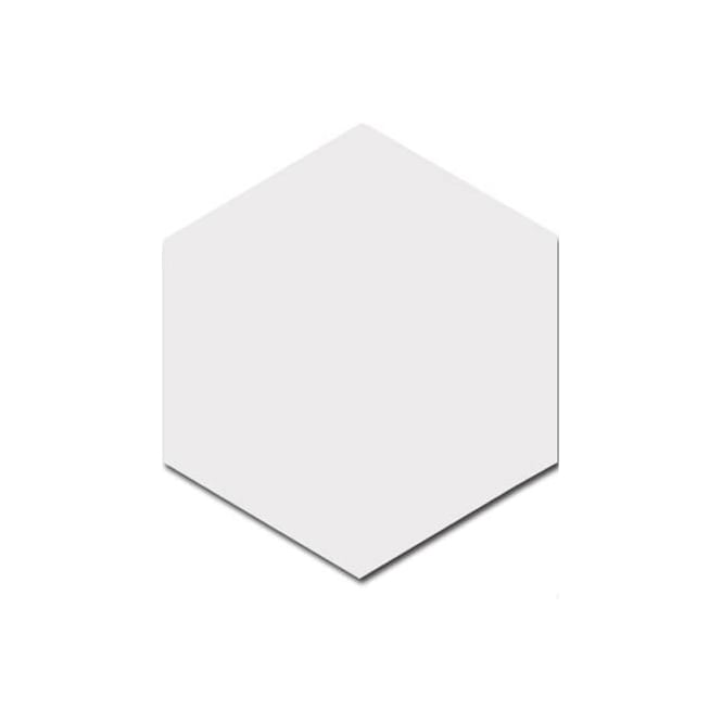 Allegory Hexagon White 17.5cm x 20cm Wall and Floor Tile