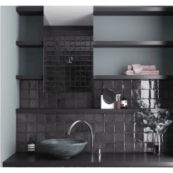 Altea Black 10cm x 10cm Wall Tile