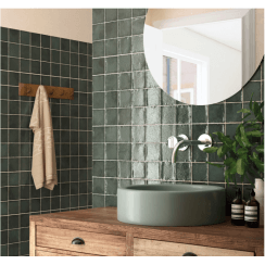 Altea Pine Green 10cm x 10cm Wall Tile