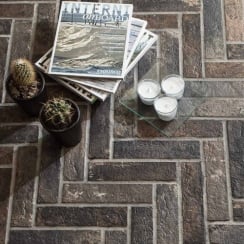 Antico Dark Brick 6cm x 25cm Wall & Floor Tile PER BOX