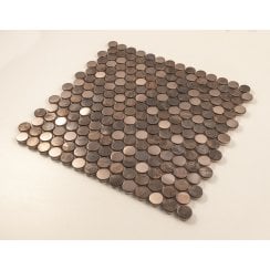 Antique Bronze Circle 30cm x 30cm Mosaic Tile