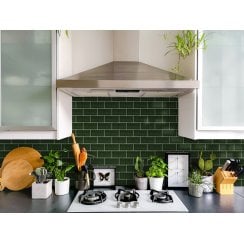 Antique Victorian Green 7.5cm x 15cm Wall Tile