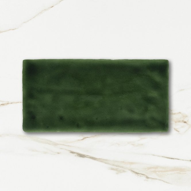 Antique Victorian Green 7.5cm x 15cm Wall Tile