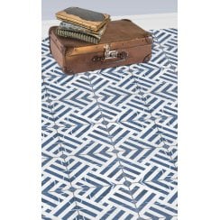 Apollo Marble Effect Sapphire Blue 45cm x 45cm Wall and Floor Tile