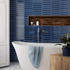Arrow Blue 5cm x 25cm Wall Tile
