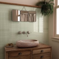 Arrow Green Halite 5cm x 25cm Wall Tile