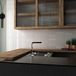 Arrow White 5cm x 25cm Wall Tile