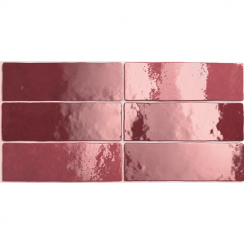 Artesano Burgundy 6.5cm x 20cm Wall Tile