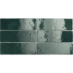 Artesano Moss Green 6.5cm x 20cm Wall Tile