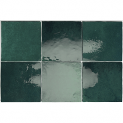 Artisan Moss Green 13.2cm x 13.2cm Wall Tile