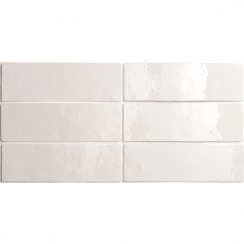 Artisan White 6.5cm x 20cm Wall Tile