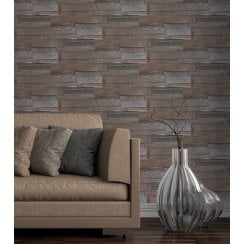 Ash Brown Wood  15cm x 60cm Peel & Stick Panel Tile
